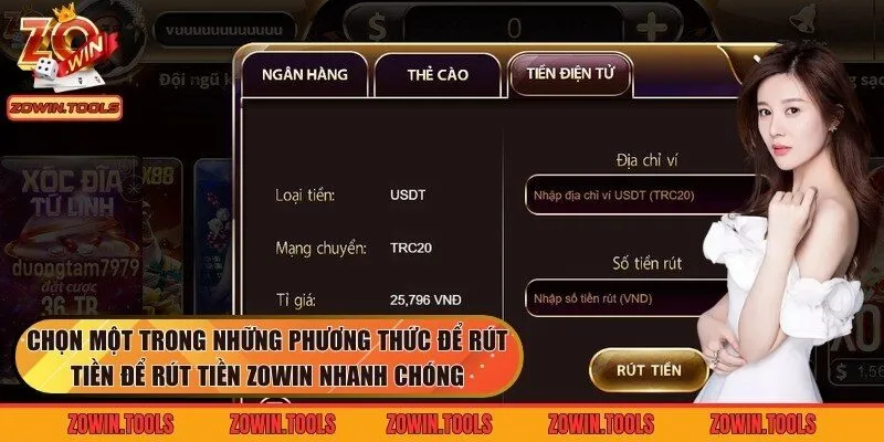 Anh em chọn một trong những phương thức để rút tiền