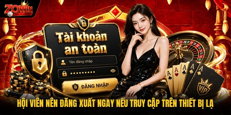 Hội viên nên đăng xuất ngay nếu truy cập trên thiết bị lạ