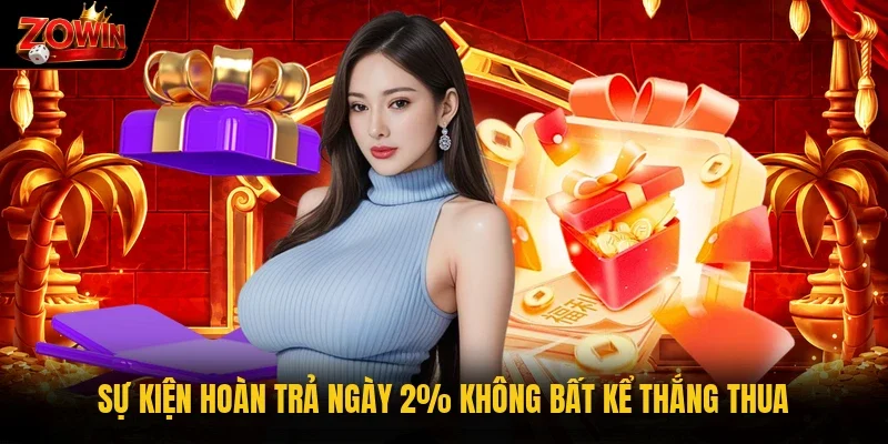 Sự kiện hoàn trả ngày 2% không bất kể thắng thua